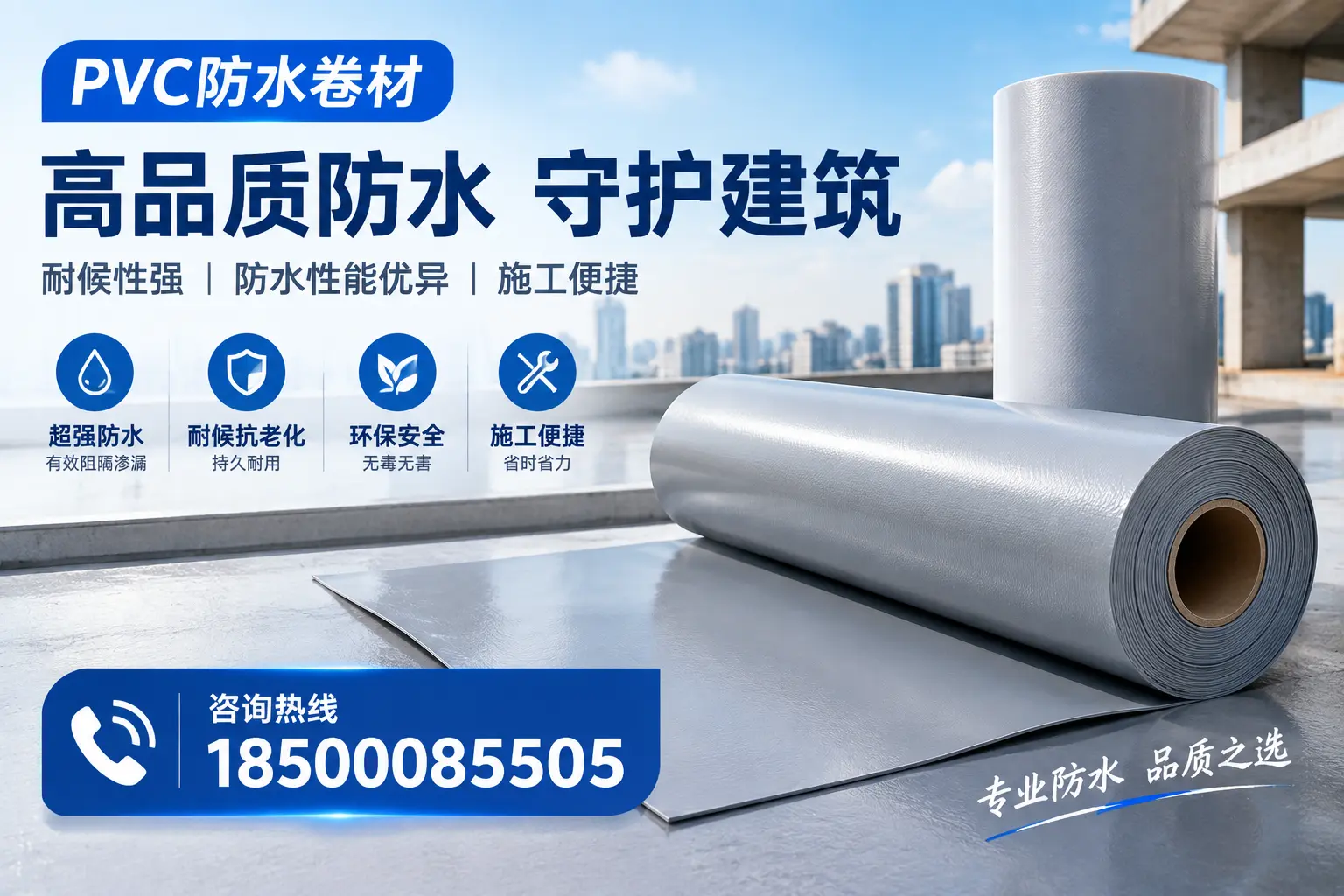 PVC防水卷材的防水效果评测,适合钦州的科学依据